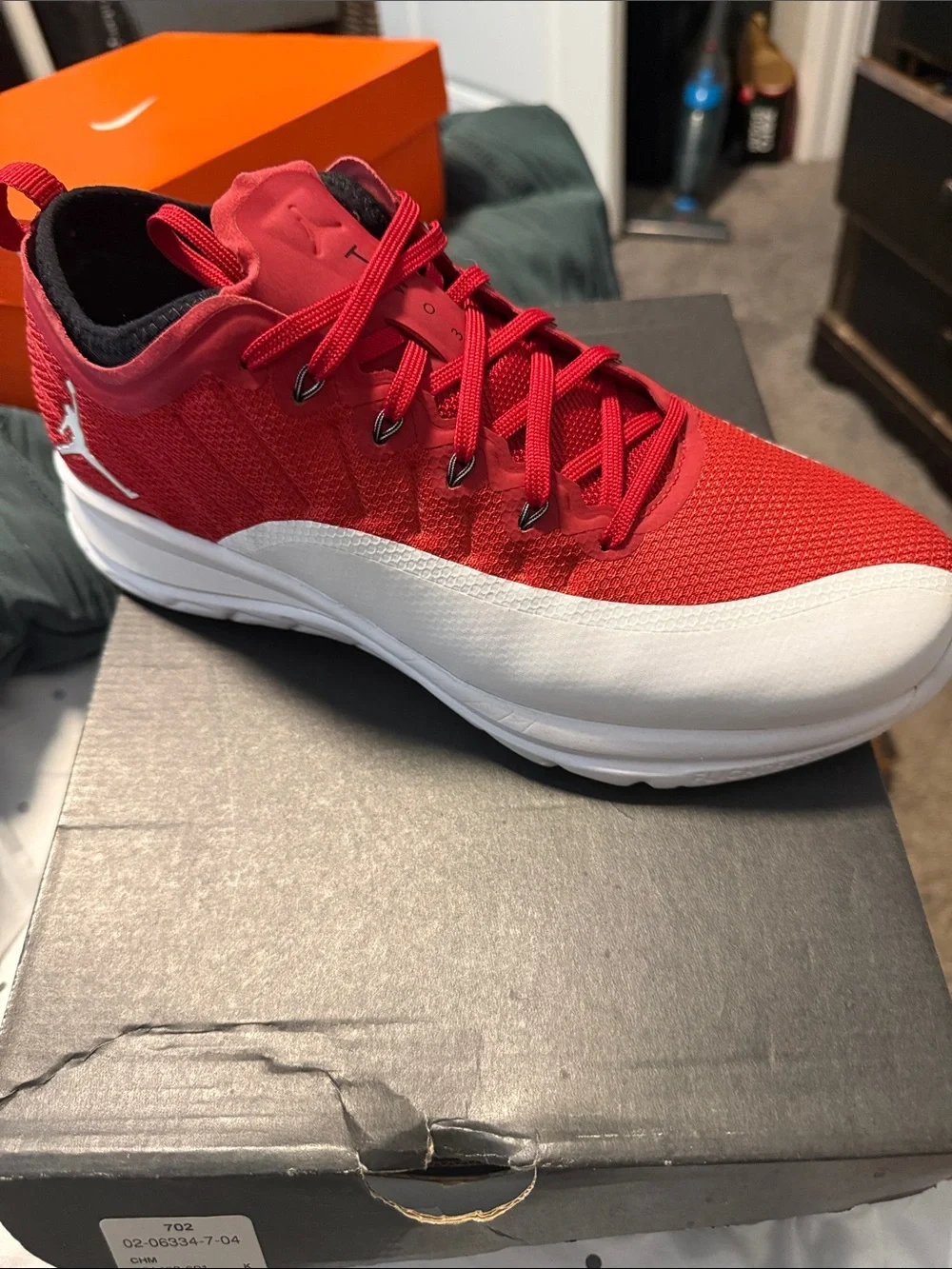 Jordan Trainer Prime Men's Red and White Low-Top Athletic